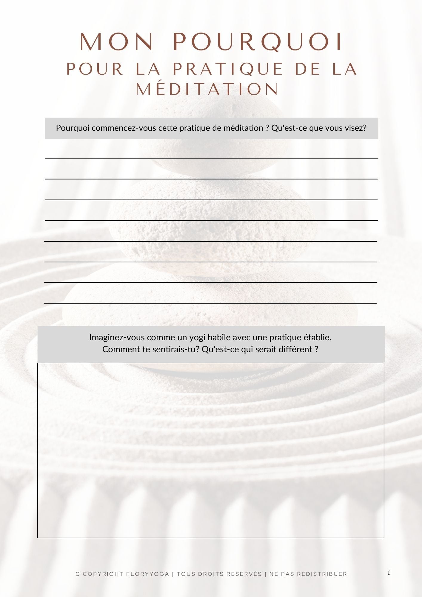 Journal de vie Méditation
