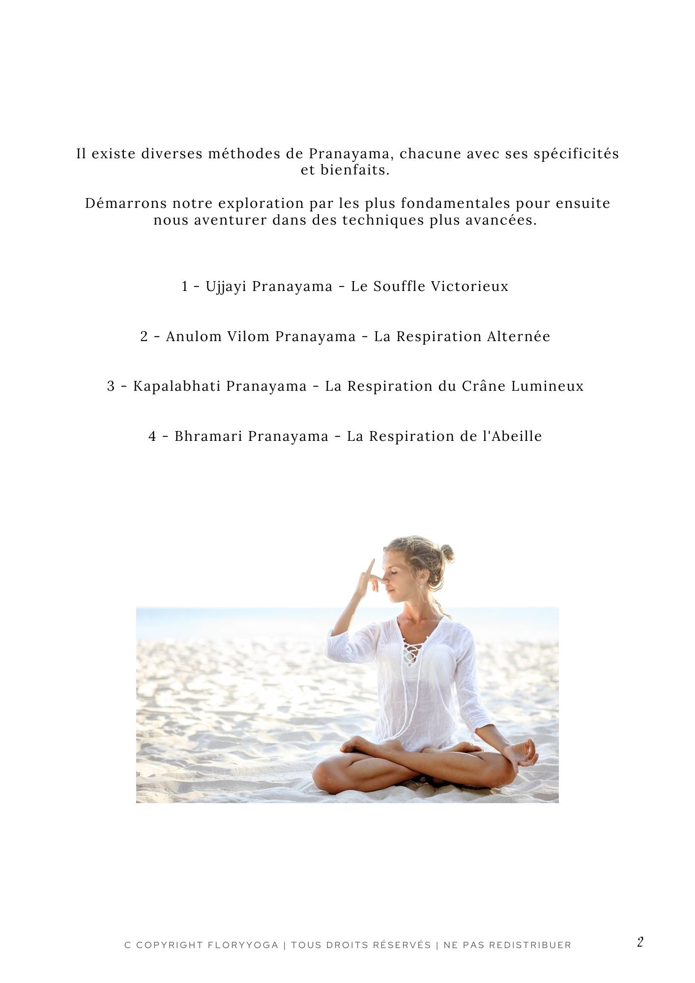 Les 4 types de Pranayama
