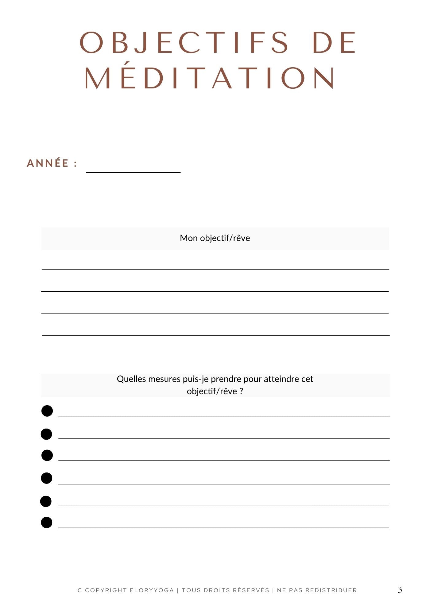 Journal de vie Méditation